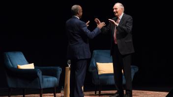 First Chancellor's Colloquium hosted by Gary May featuring Alan Alda's talk “Getting Beyond a Blind Date with Science.” 