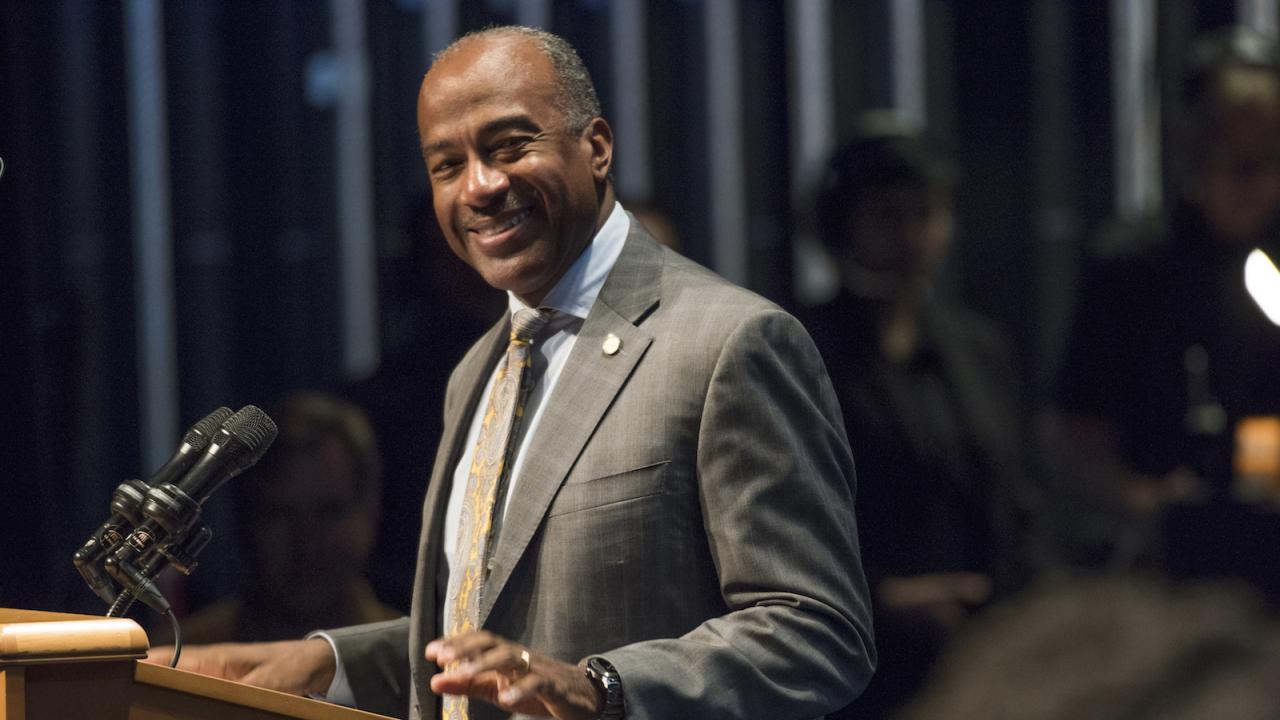 UC Davis Chancellor Gary May speaks at Future Forward