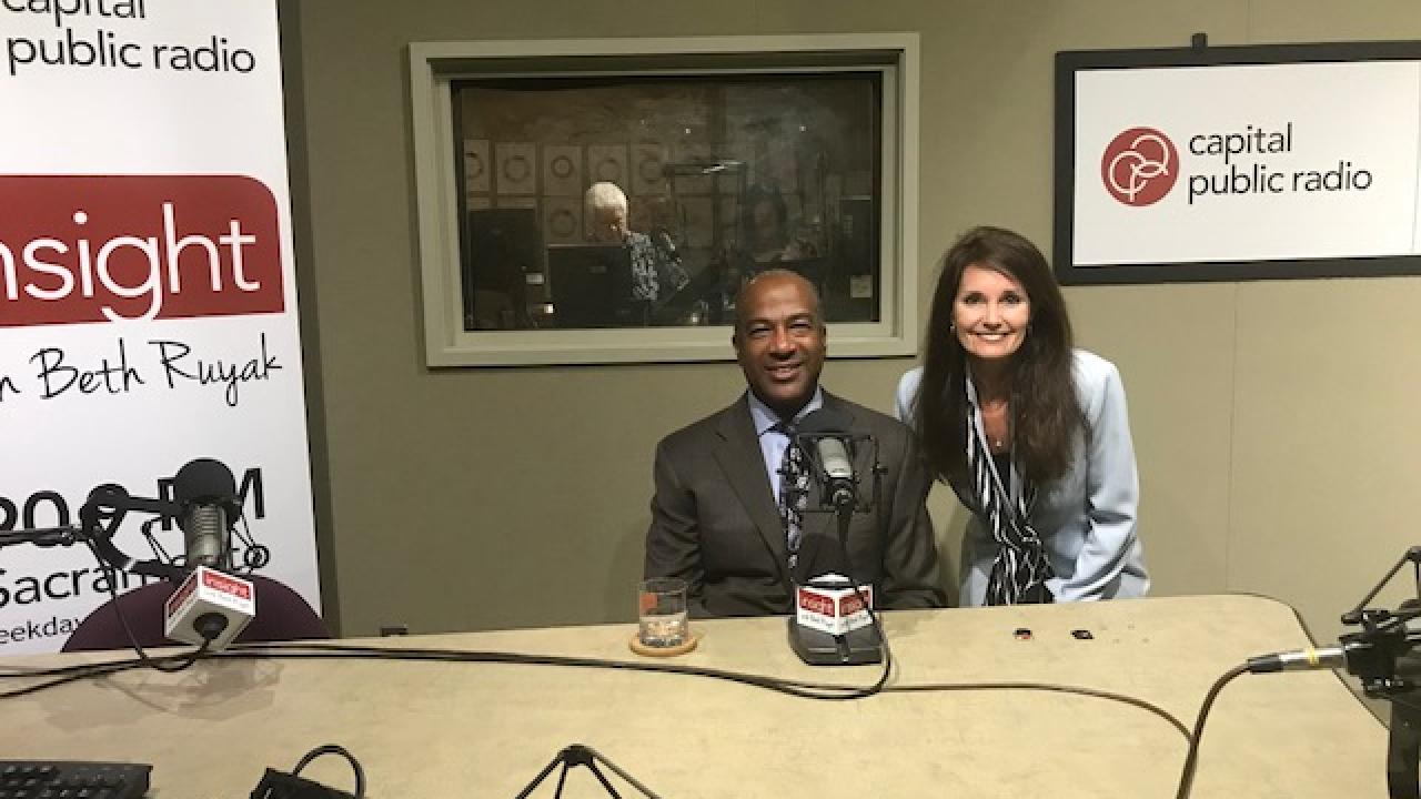 UC Davis Chancellor Gary May with Beth Ruyak on Capital Public Radio