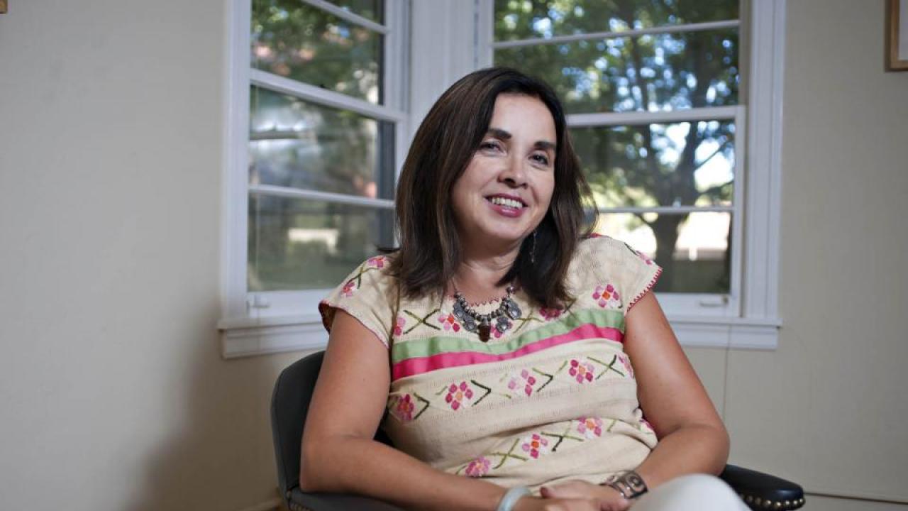 Adela de la Torre portrait at UC Davis