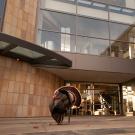 Large male turkey in front of the Mondavi Center