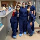 Julie Amaro poses with fellow nurses