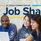 UC Davis students gather around a laptop