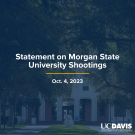 Graphic with "Statement on Morgan State University Shootings" and "Oct. 4, 2023"" text.